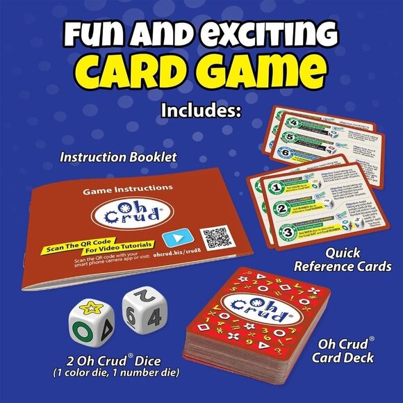 Oh Crud Card and Dice Game, Family Game for 2-6 Players / SEALED - Picture 7 of 8